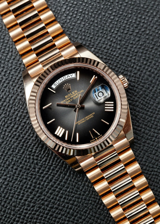 Rolex Day Date 40mm 228235 Rose Gold Smoke Ombre Dial