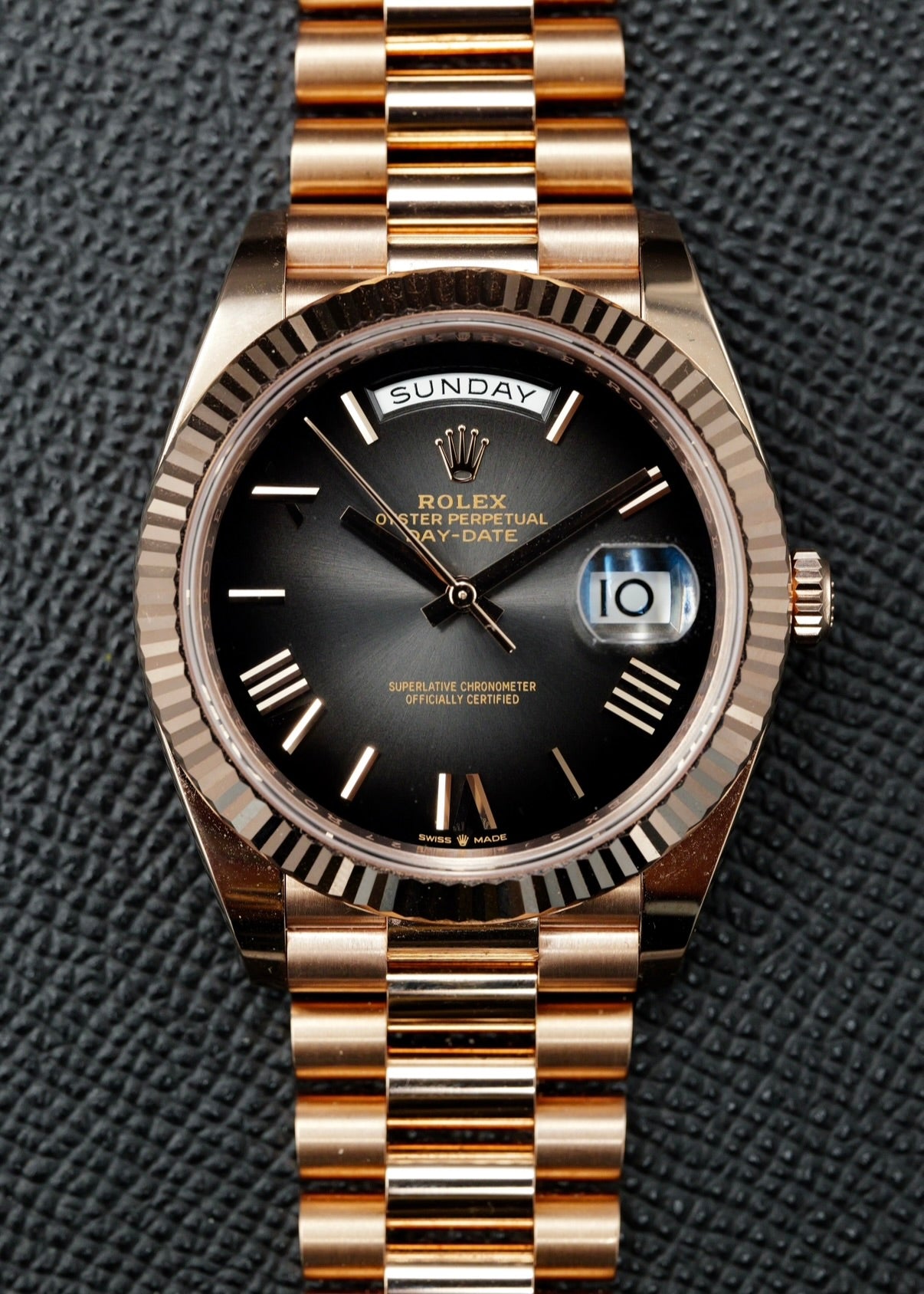 Rolex Day Date 40mm 228235 Rose Gold Smoke Ombre Dial