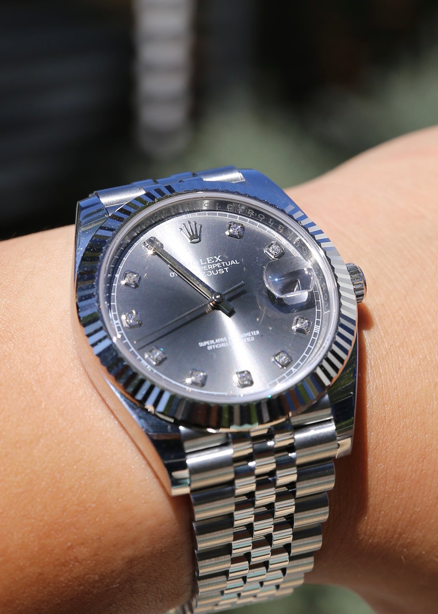 Rolex Datejust 41mm 126334 Rhodium Diamond Dial
