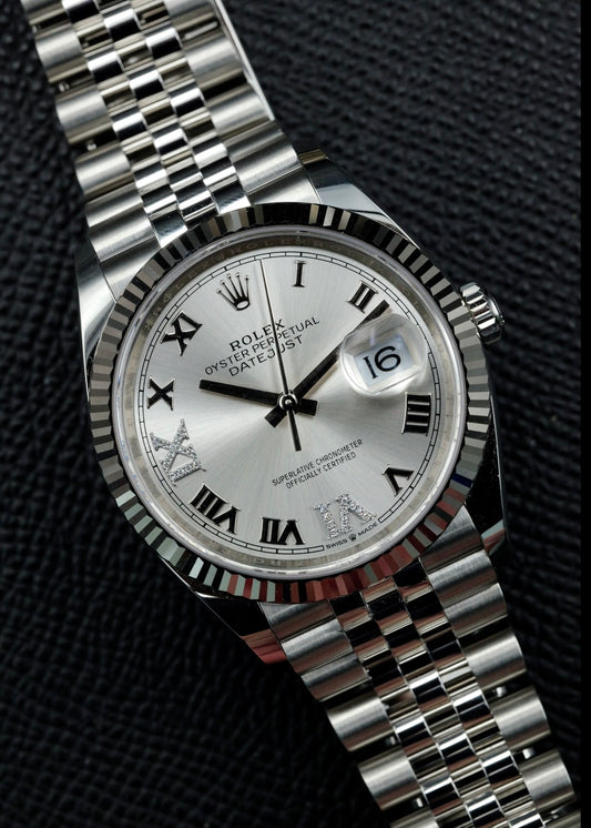 Rolex Datejust 36mm 126234 Silver Diamond Dial