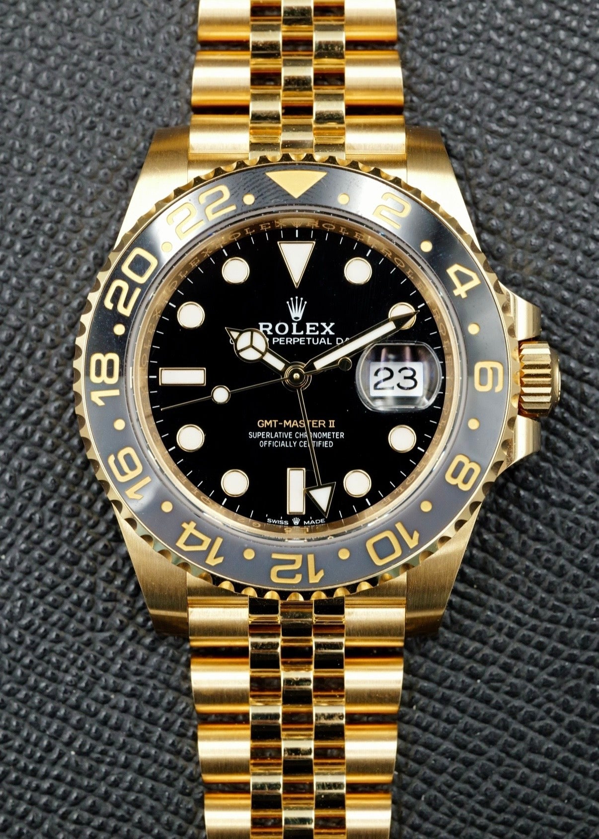 Rolex GMT Master II 126718GRNR Yellow Gold Jubilee