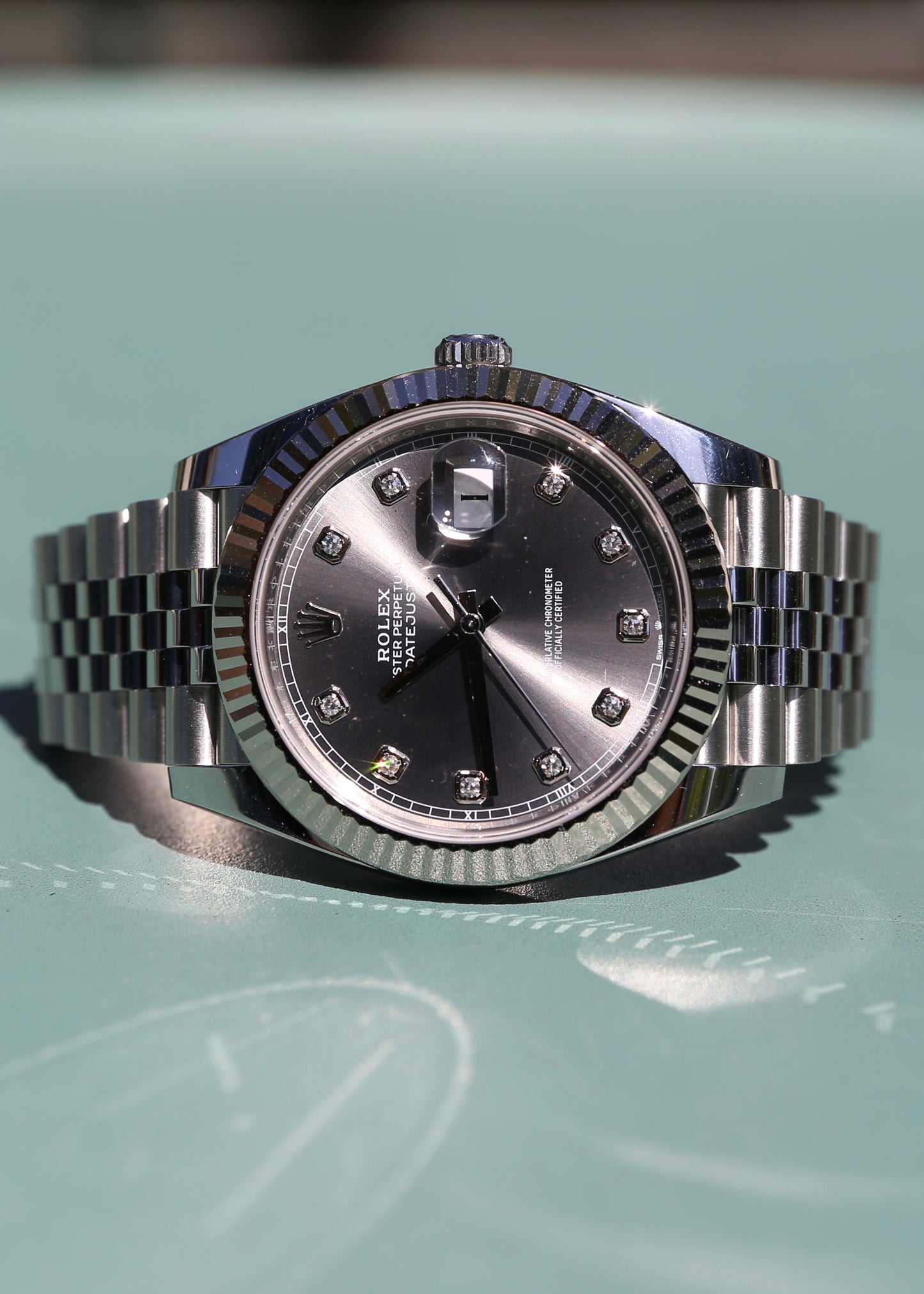 Rolex Datejust 41mm 126334 Rhodium Diamond Dial