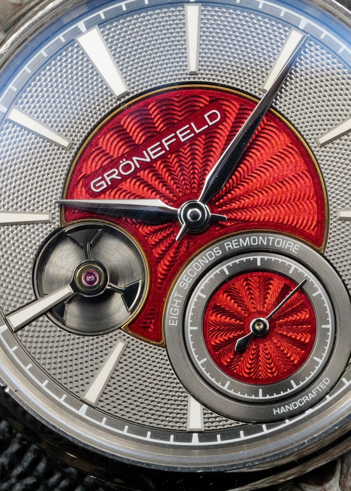 Grönefeld 1941 Remontoire with Bespoke Kari Voutilainen Guilloche Enamel Dial