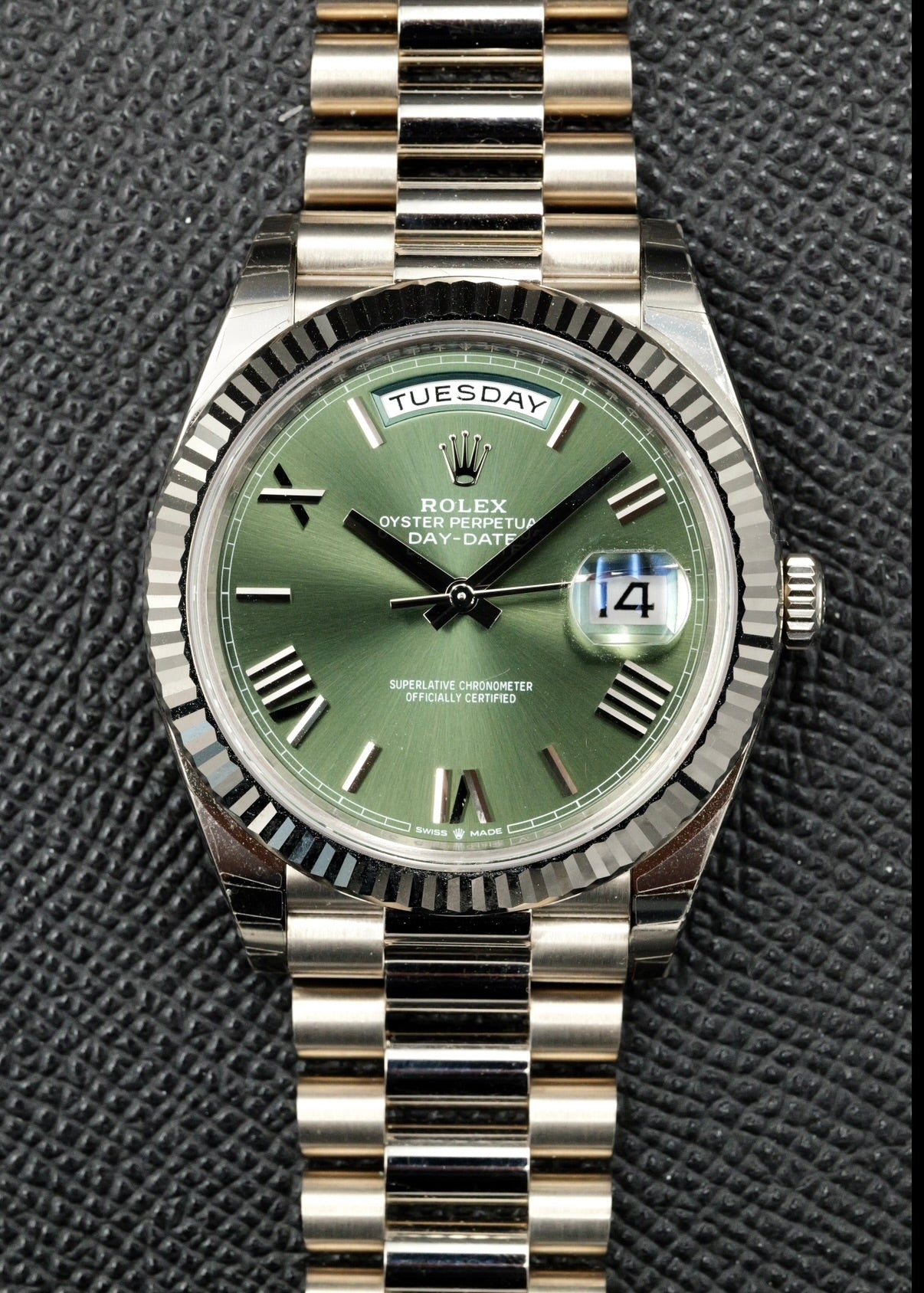 Rolex Day Date 40mm 228239 60th Anniversary Olive Dial – Haute