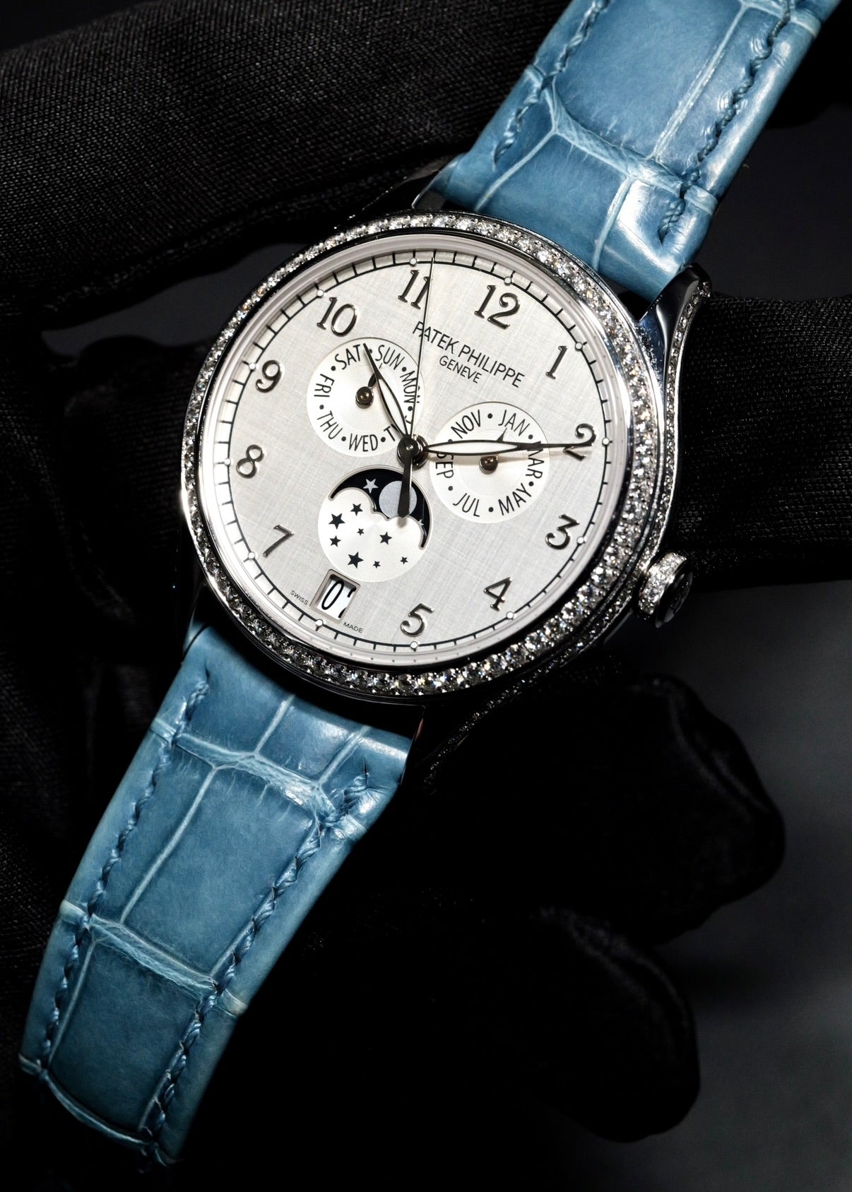 Patek Philippe Complications Annual Calendar Ladies' Watch 4947G White Gold Factory Diamonds