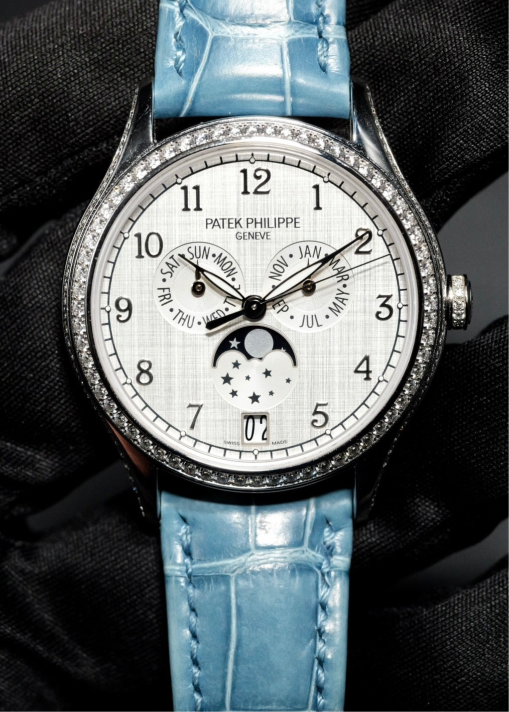 Patek Philippe Complications Annual Calendar Ladies' Watch 4947G White Gold Factory Diamonds