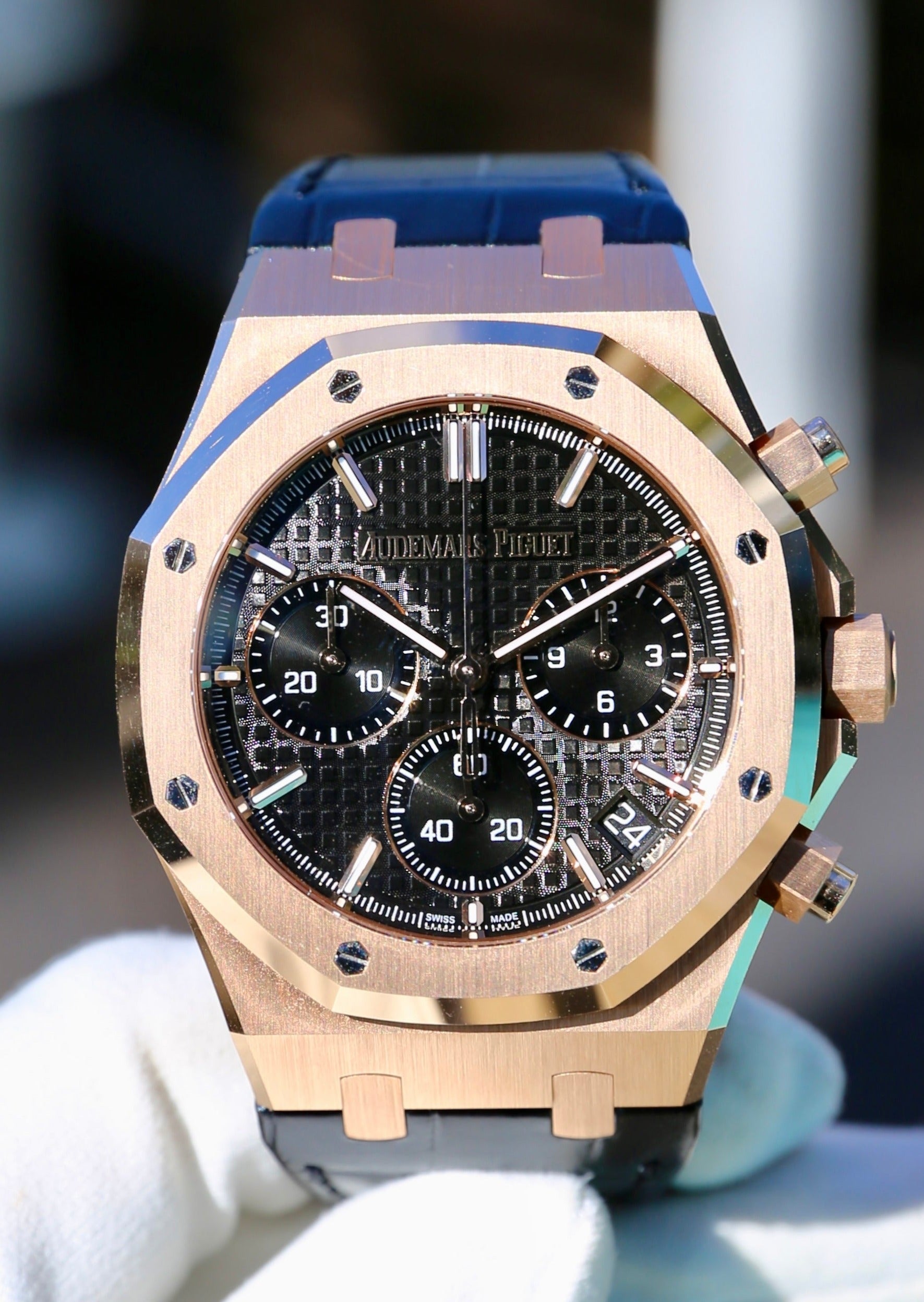 AP Royal Oak Chronograph 41mm 26240OR 18K Rose Gold Black Dial