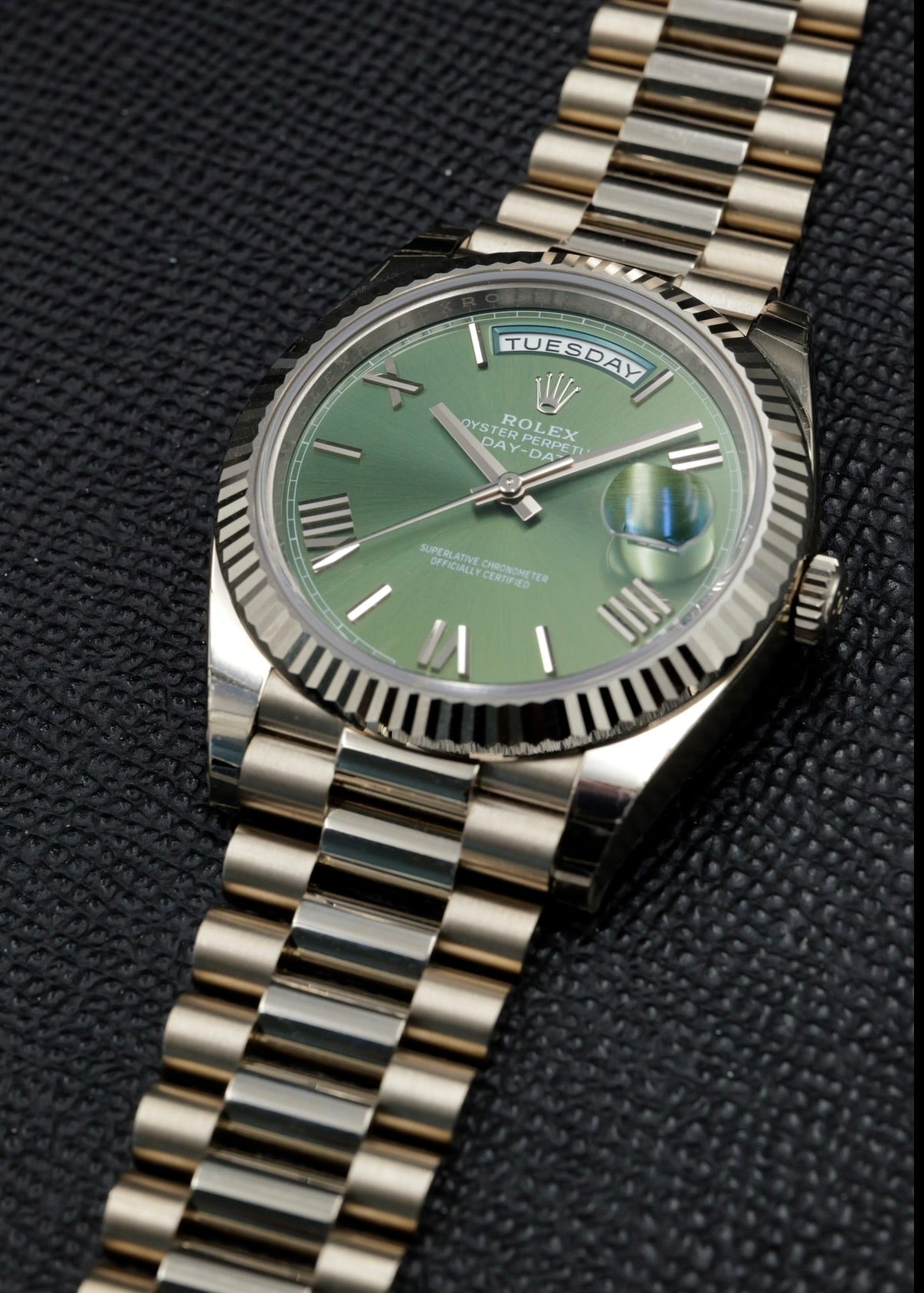 Rolex Day Date 40mm 228239 60th Anniversary Olive Dial