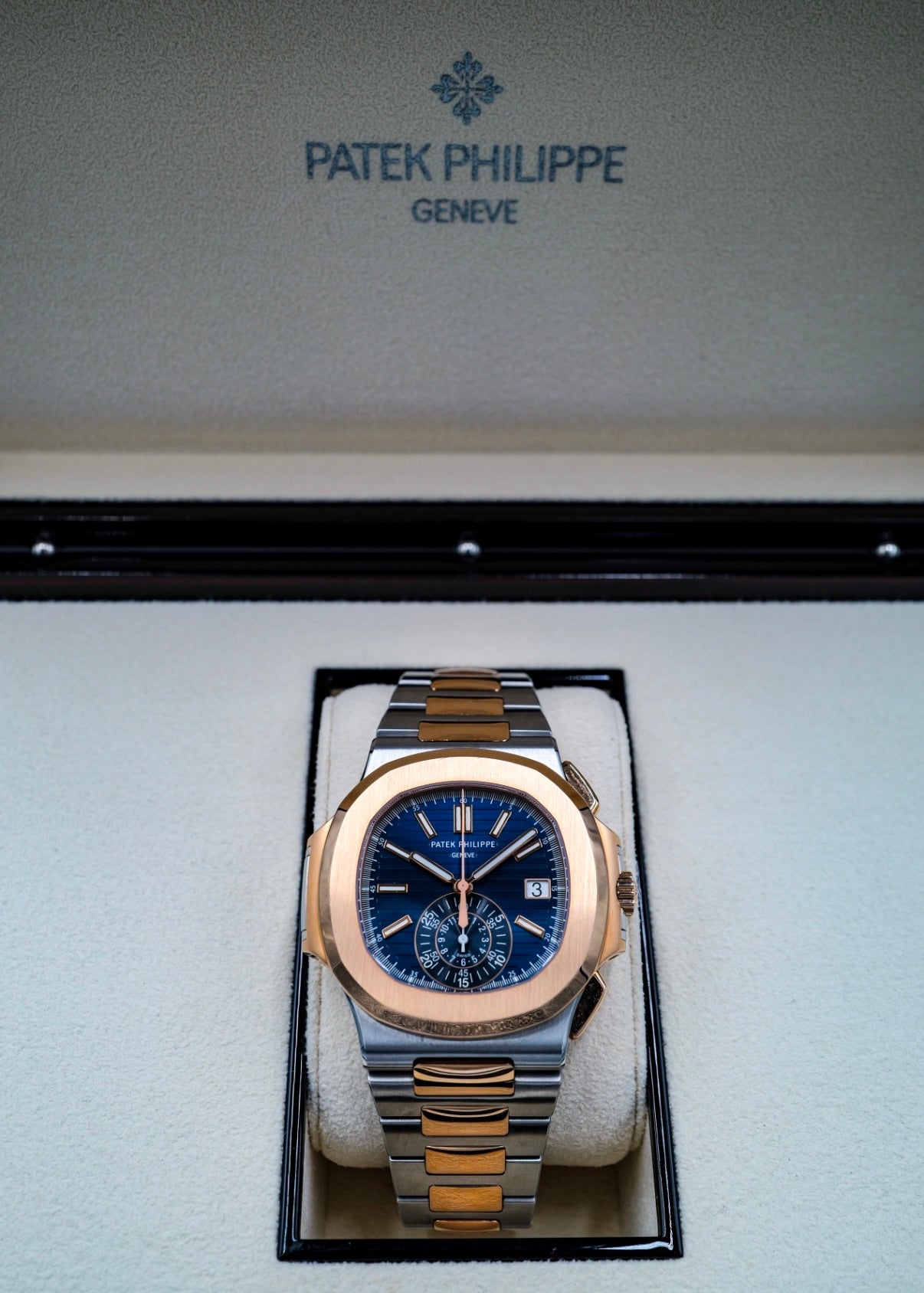 Patek Philippe Nautilus Chronograph 5980/1AR Two Tone Blue Dial