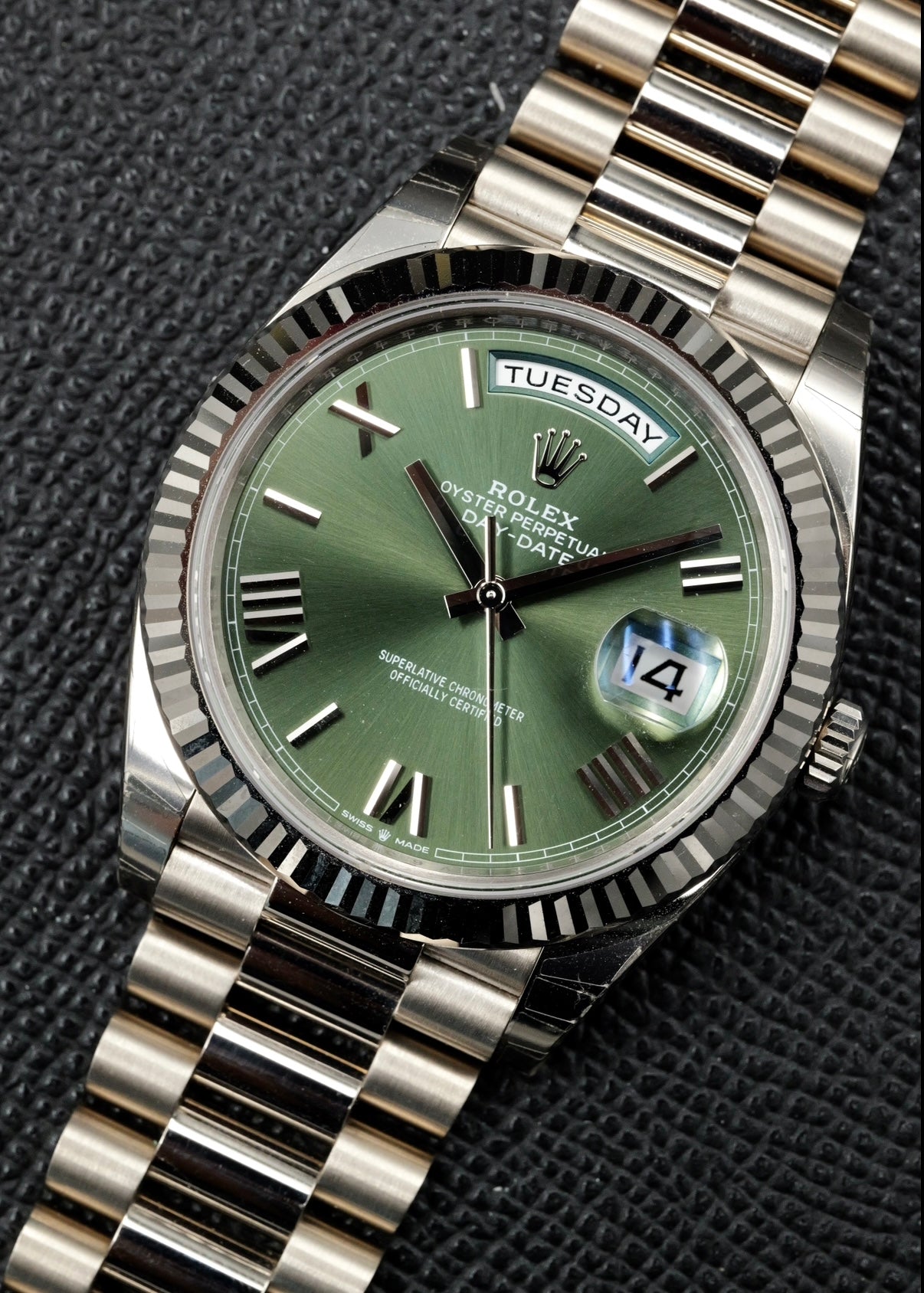 Rolex Day Date 40mm 228239 60th Anniversary Olive Dial