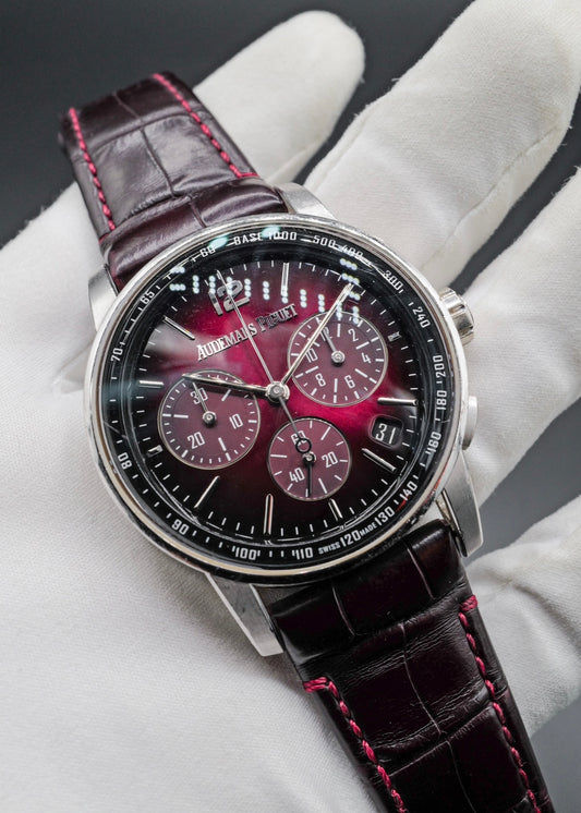AP CODE 11.59 Chronograph 26239BC White Gold Red Dial