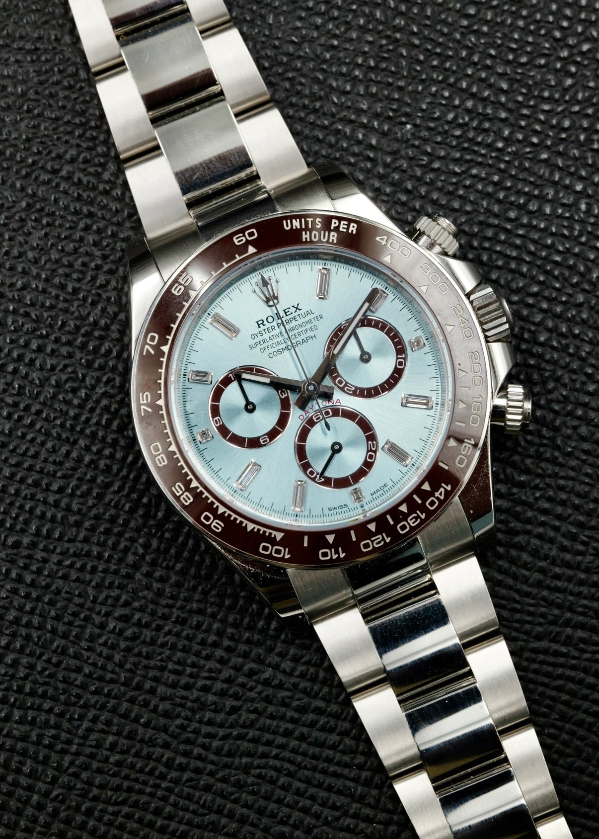 Rolex Daytona 126506 Ice Blue Dial with Baguette Diamond Markers