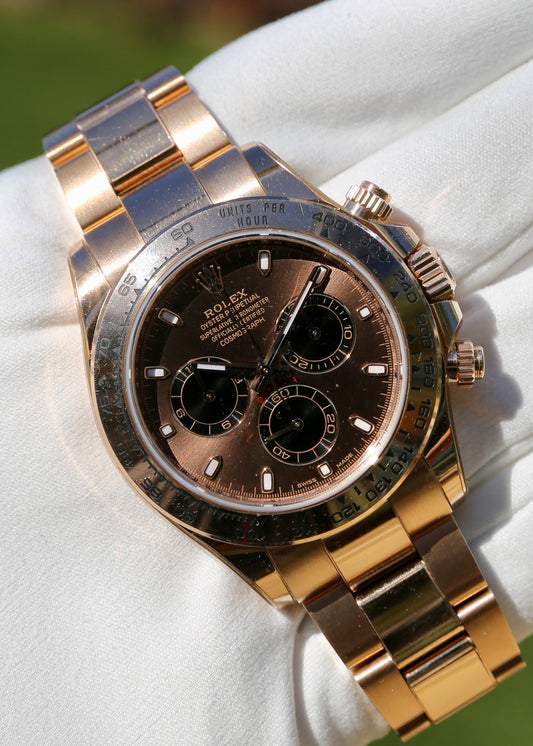 Rolex Daytona 116505 18K Rose Gold Chocolate Dial