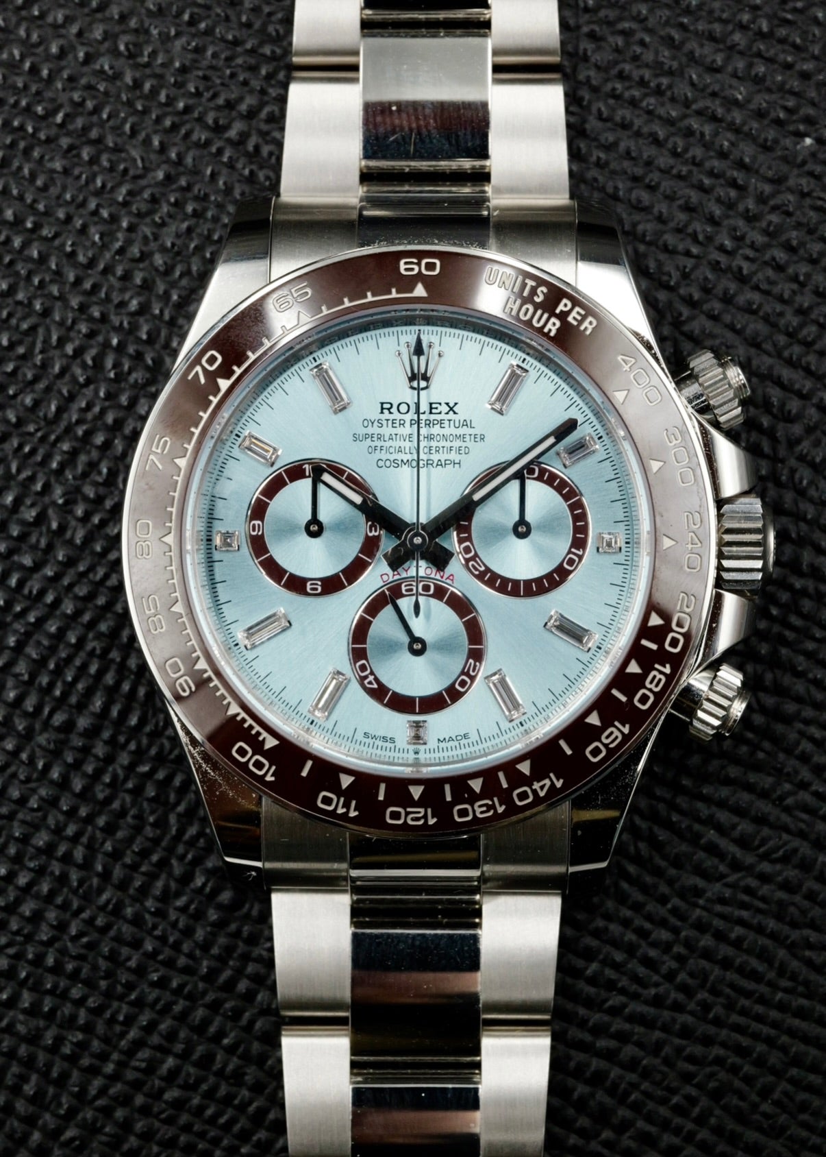Rolex Daytona 126506 Ice Blue Dial with Baguette Diamond Markers