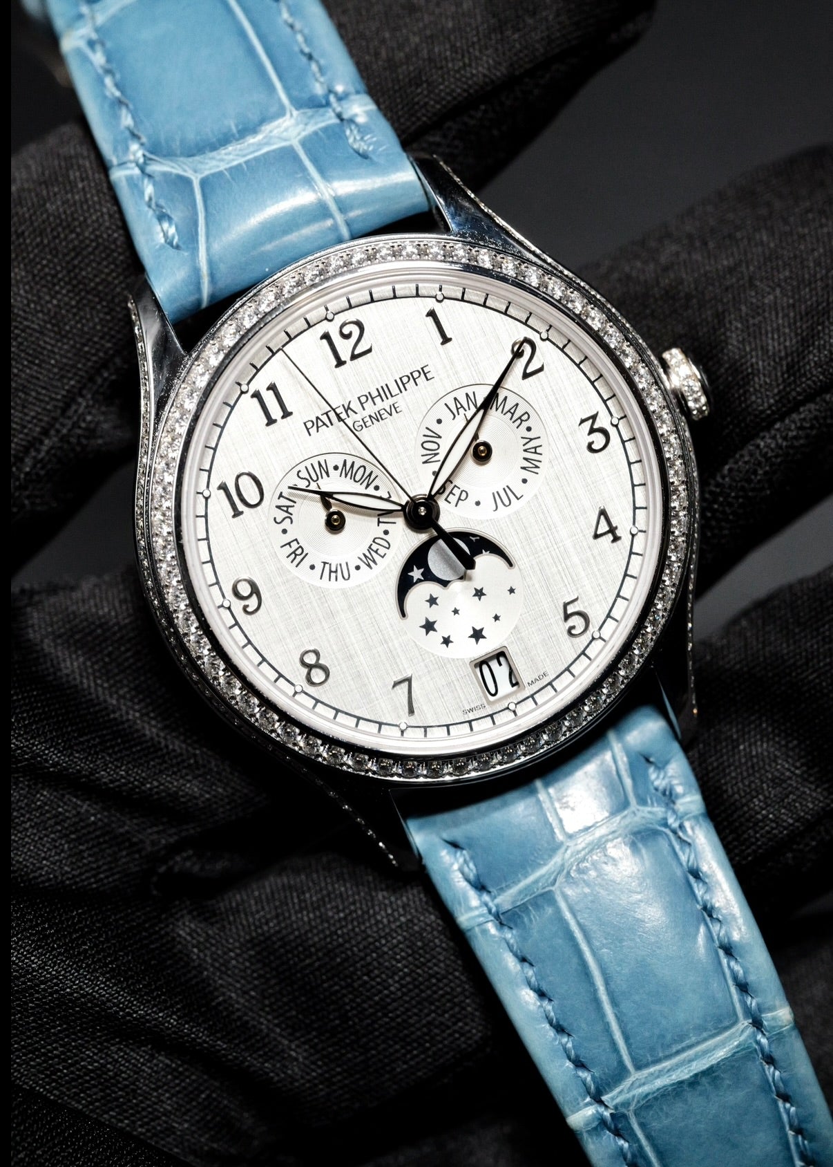Patek Philippe Complications Annual Calendar Ladies' Watch 4947G White Gold Factory Diamonds