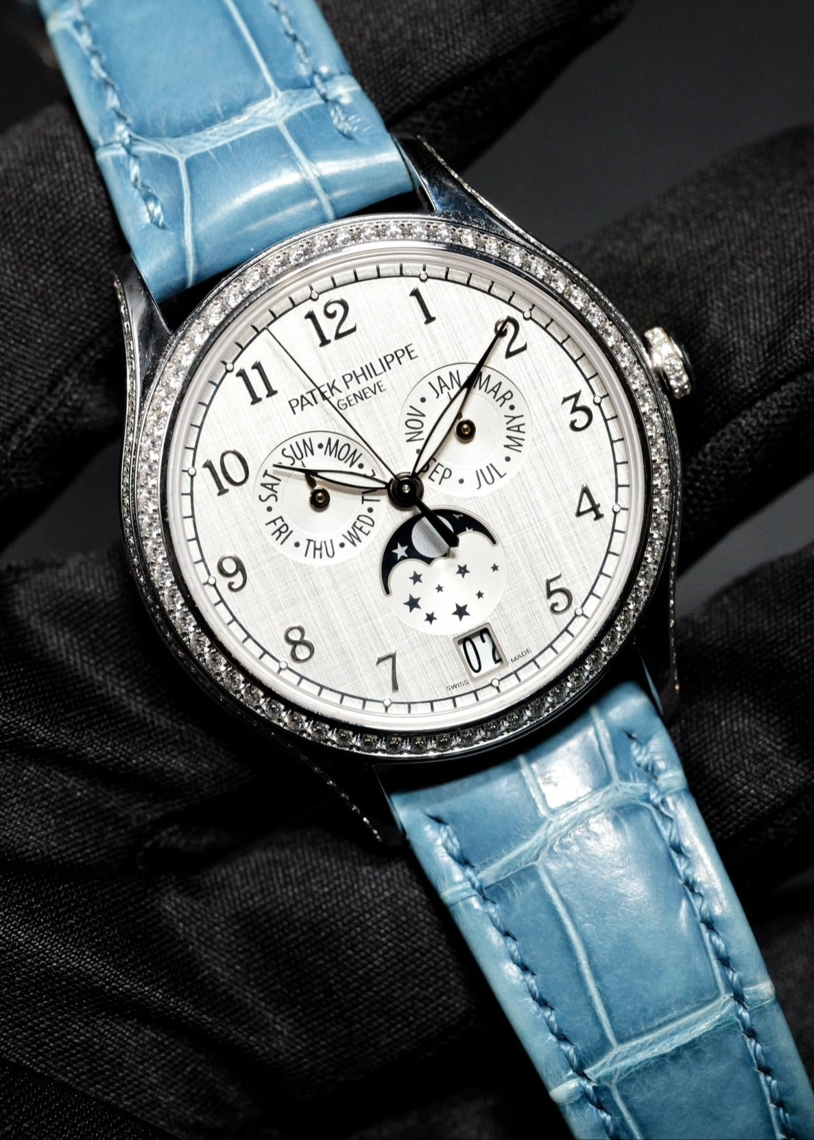 Patek Philippe Complications Annual Calendar Ladies' Watch 4947G White Gold Factory Diamonds