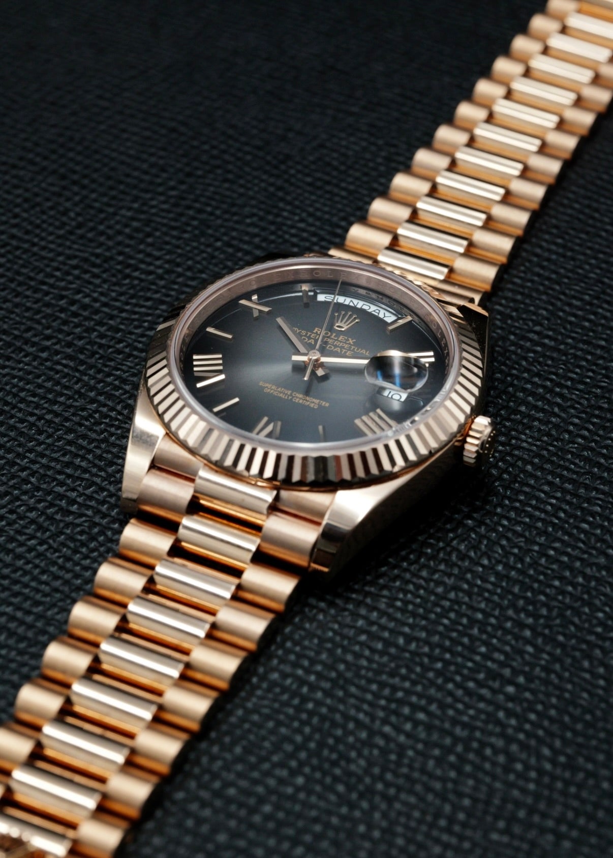 Rolex Day Date 40mm 228235 Rose Gold Smoke Ombre Dial