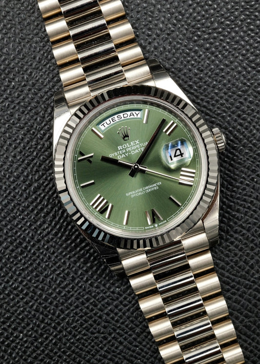 Rolex Day Date 40mm 228239 60th Anniversary Olive Dial