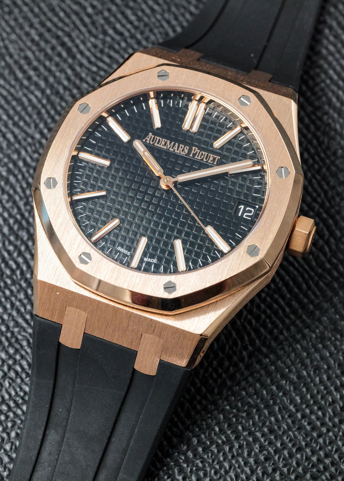 AP Royal Oak 15510OR Black Dial Rose Gold
