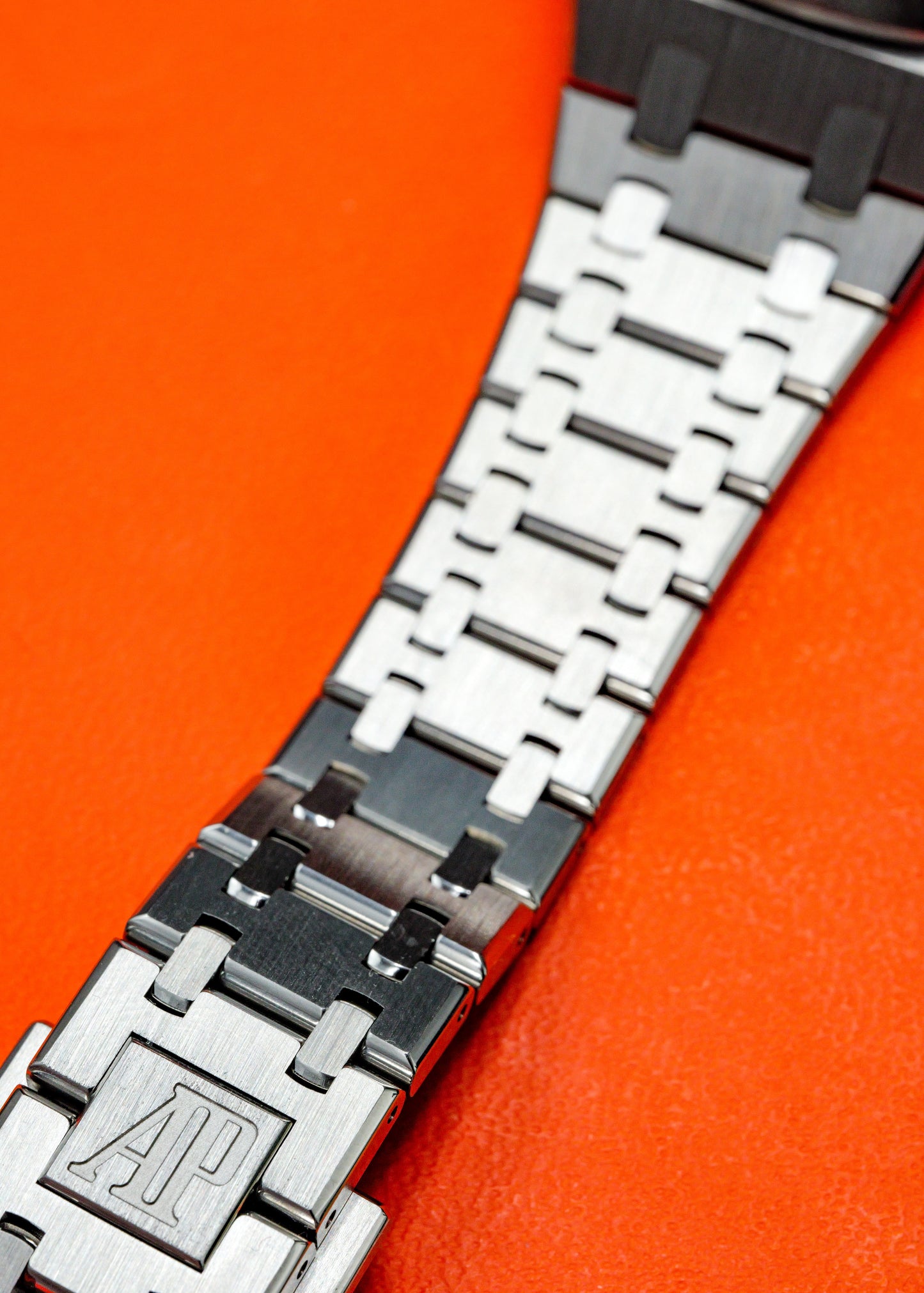 AP Royal Oak 37mm 15451ST Black Dial Diamond Bezel