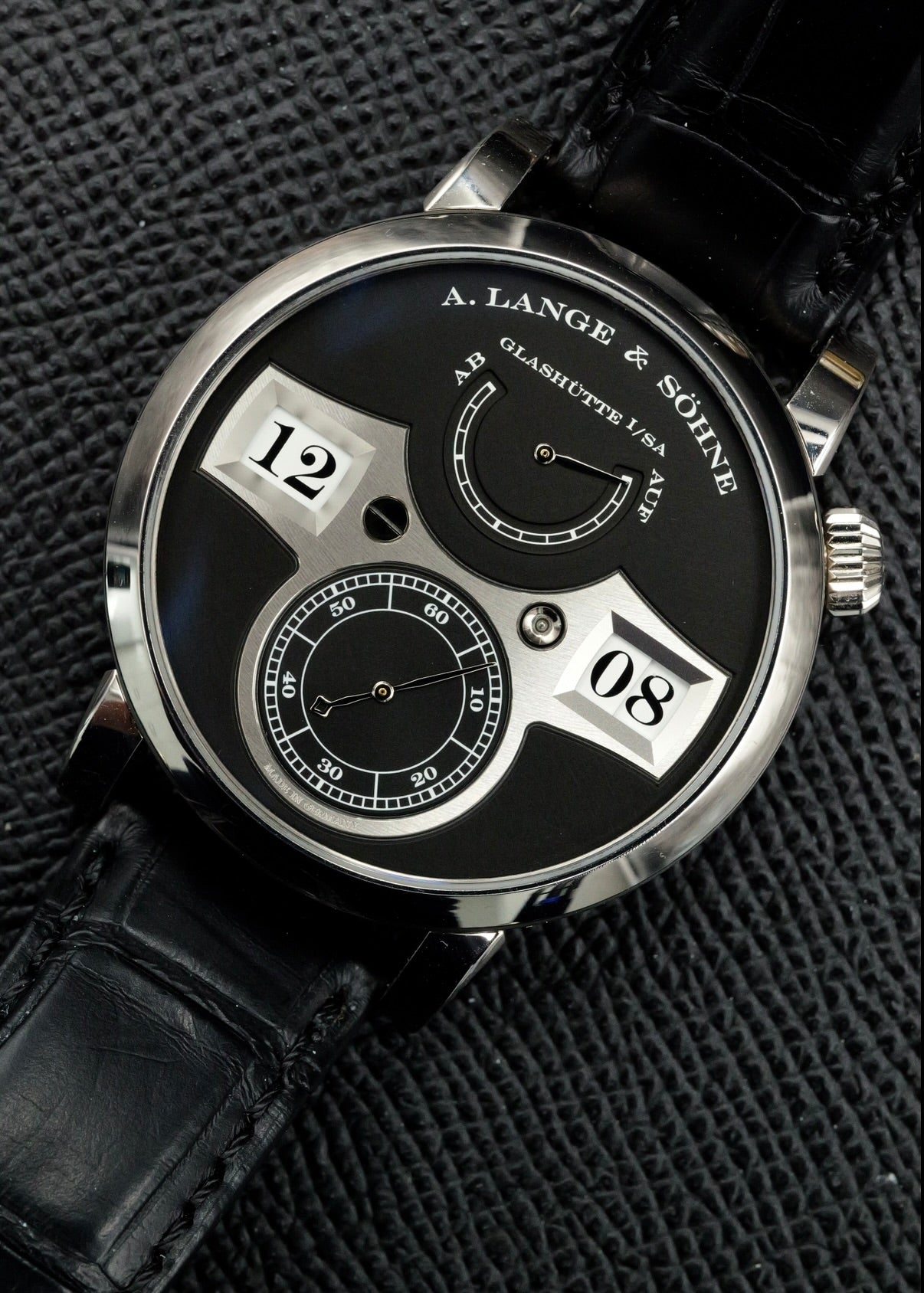 A. Lange & Sohne Zeitwerk 140.029 White Gold Upgraded Movement