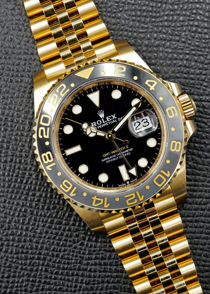 Rolex GMT Master II 126718GRNR Yellow Gold Jubilee