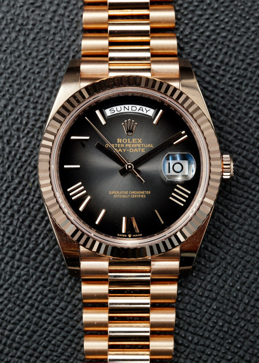 Rolex Day Date 40mm 228235 Rose Gold Smoke Ombre Dial
