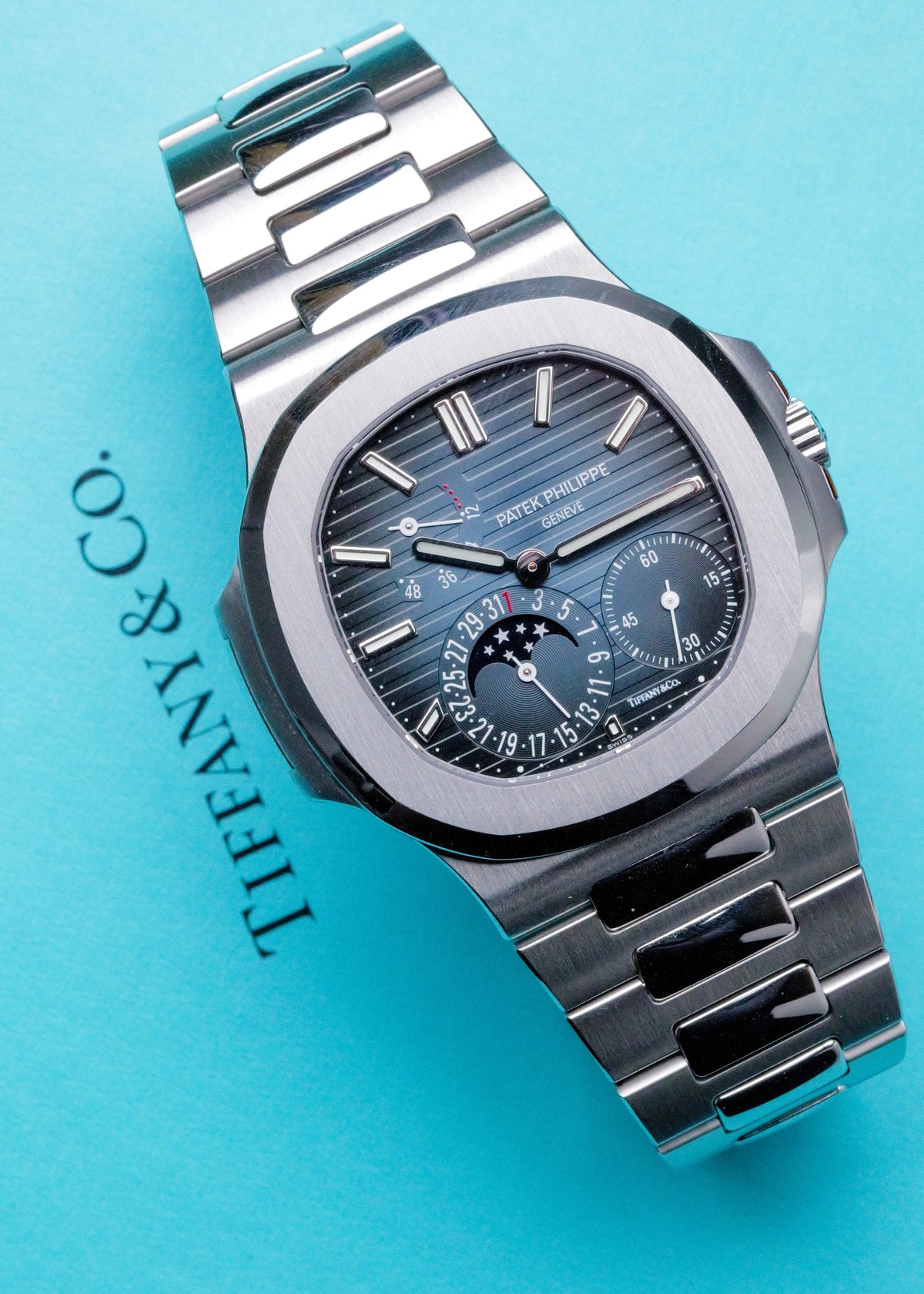 Patek Philippe Nautilus Moonphase 5712/1A Tiffany Stamped Dial