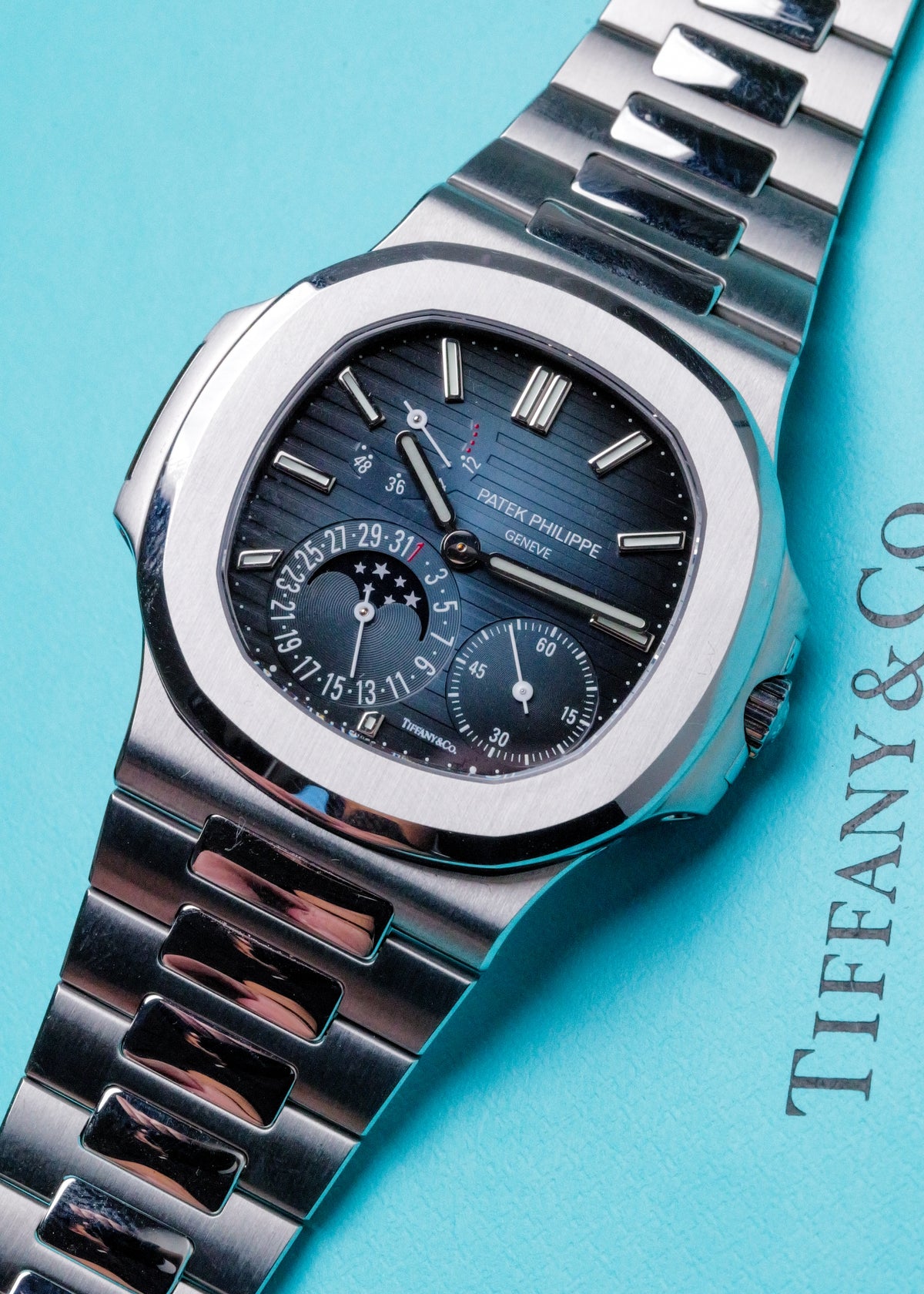 Patek Philippe Nautilus Moonphase 5712/1A Tiffany Stamped Dial