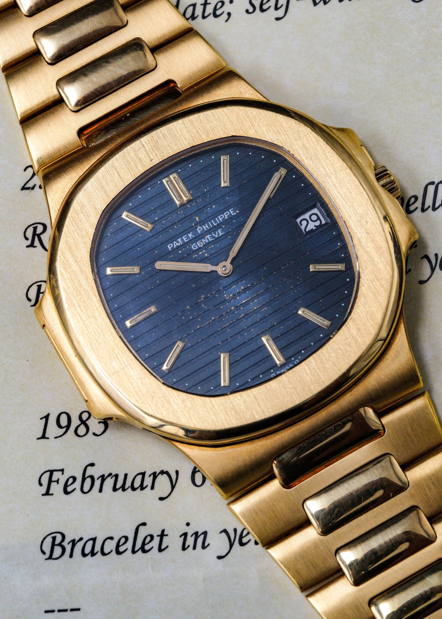 Patek Philippe Nautilus 3700/11J "Jumbo" Yellow Gold Rare Second Series