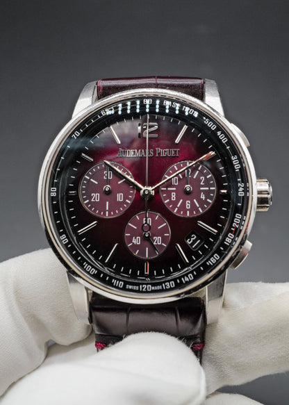 AP CODE 11.59 Chronograph 26239BC White Gold Red Dial