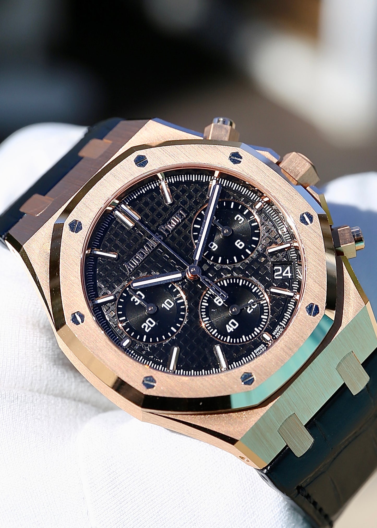 AP Royal Oak Chronograph 41mm 26240OR 18K Rose Gold Black Dial