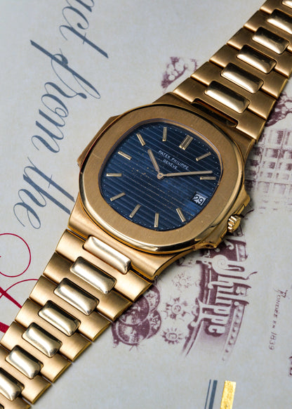 Patek Philippe Nautilus 3700/11J "Jumbo" Yellow Gold Rare Second Series