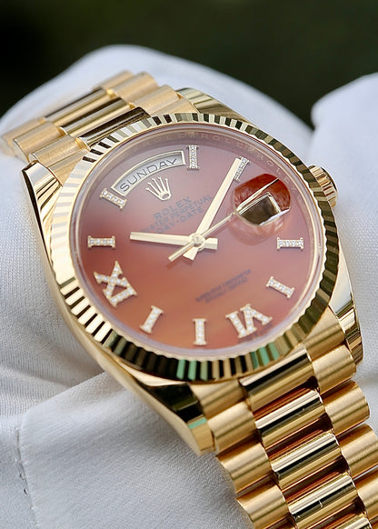 Rolex Day Date 36mm 128238 Carnelian Dial