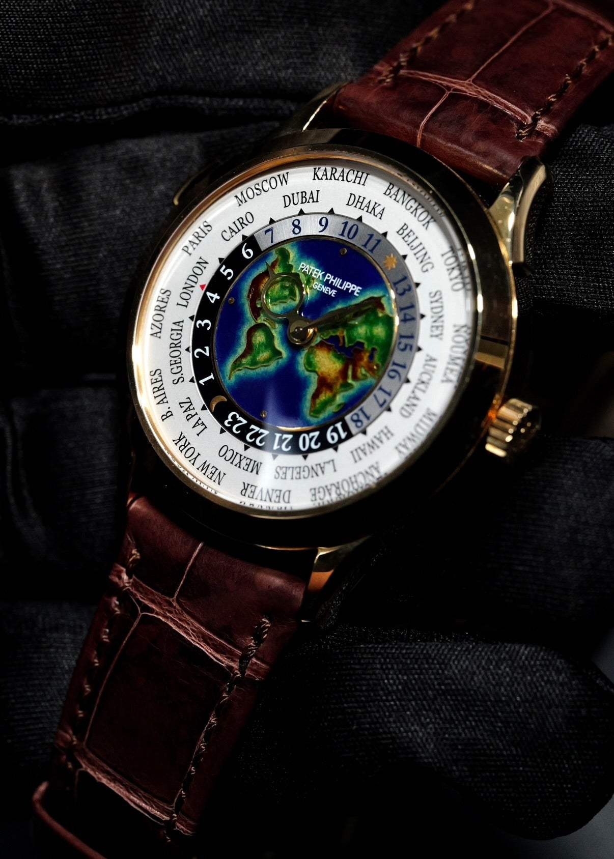 Patek Philippe World Time 5231J Rare Handcrafts Enamel Dial