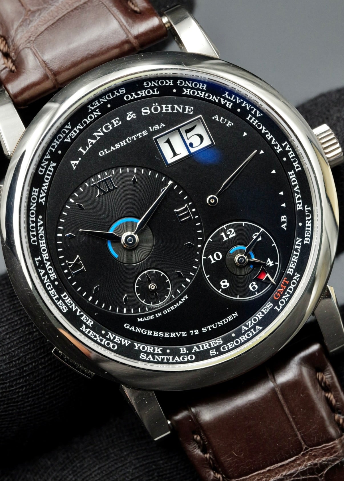 A. Lange & Sohne Lange 1 Time Zone White Gold 136.029