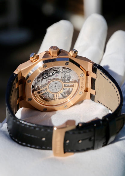 AP Royal Oak Chronograph 41mm 26240OR 18K Rose Gold Black Dial