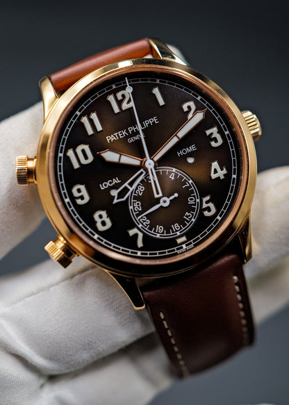 Patek Philippe Calatrava Pilot Travel Time 5524R Rose Gold