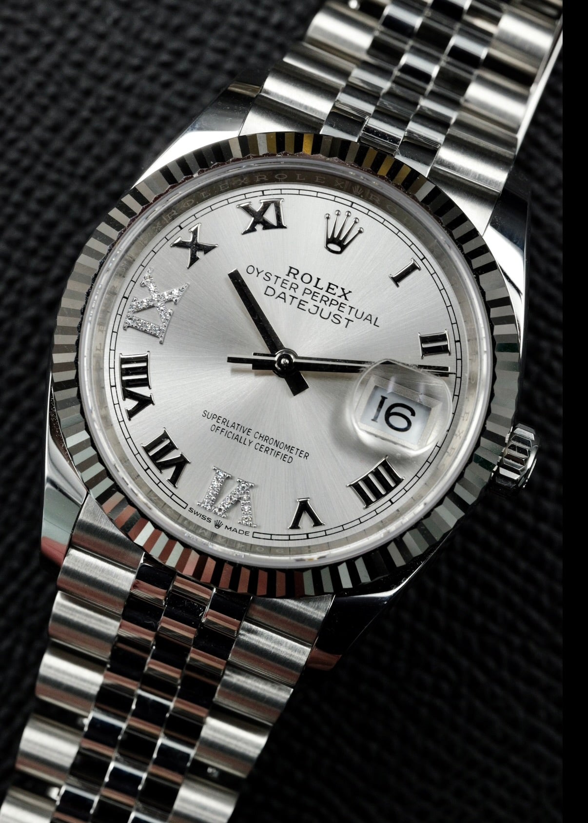 Rolex Datejust 36mm 126234 Silver Diamond Dial