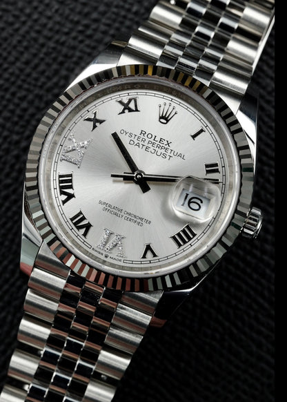 Rolex Datejust 36mm 126234 Silver Diamond Dial