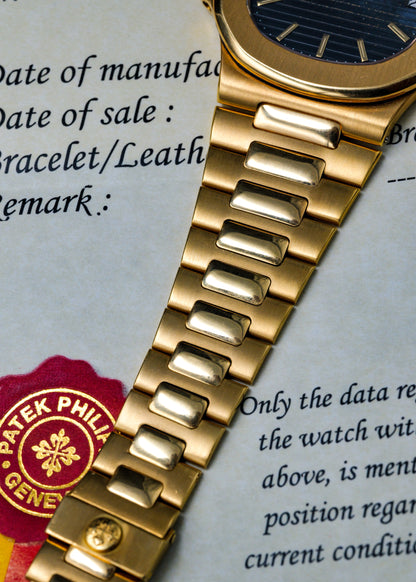 Patek Philippe Nautilus 3700/11J "Jumbo" Yellow Gold Rare Second Series