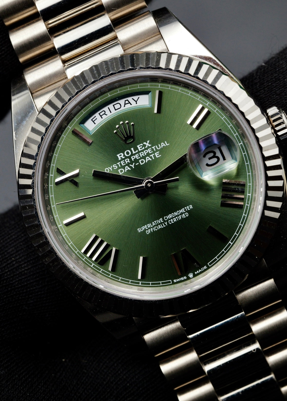 Rolex Day Date 40mm 228239 60th Anniversary Olive Dial