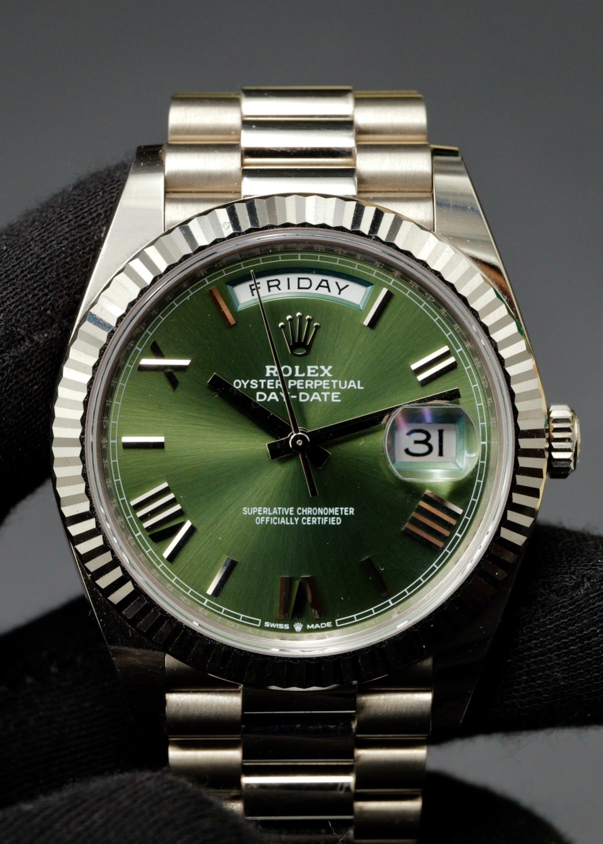 Rolex Day Date 40mm 228239 60th Anniversary Olive Dial