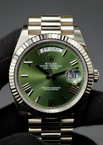 Rolex Day Date 40mm 228239 60th Anniversary Olive Dial