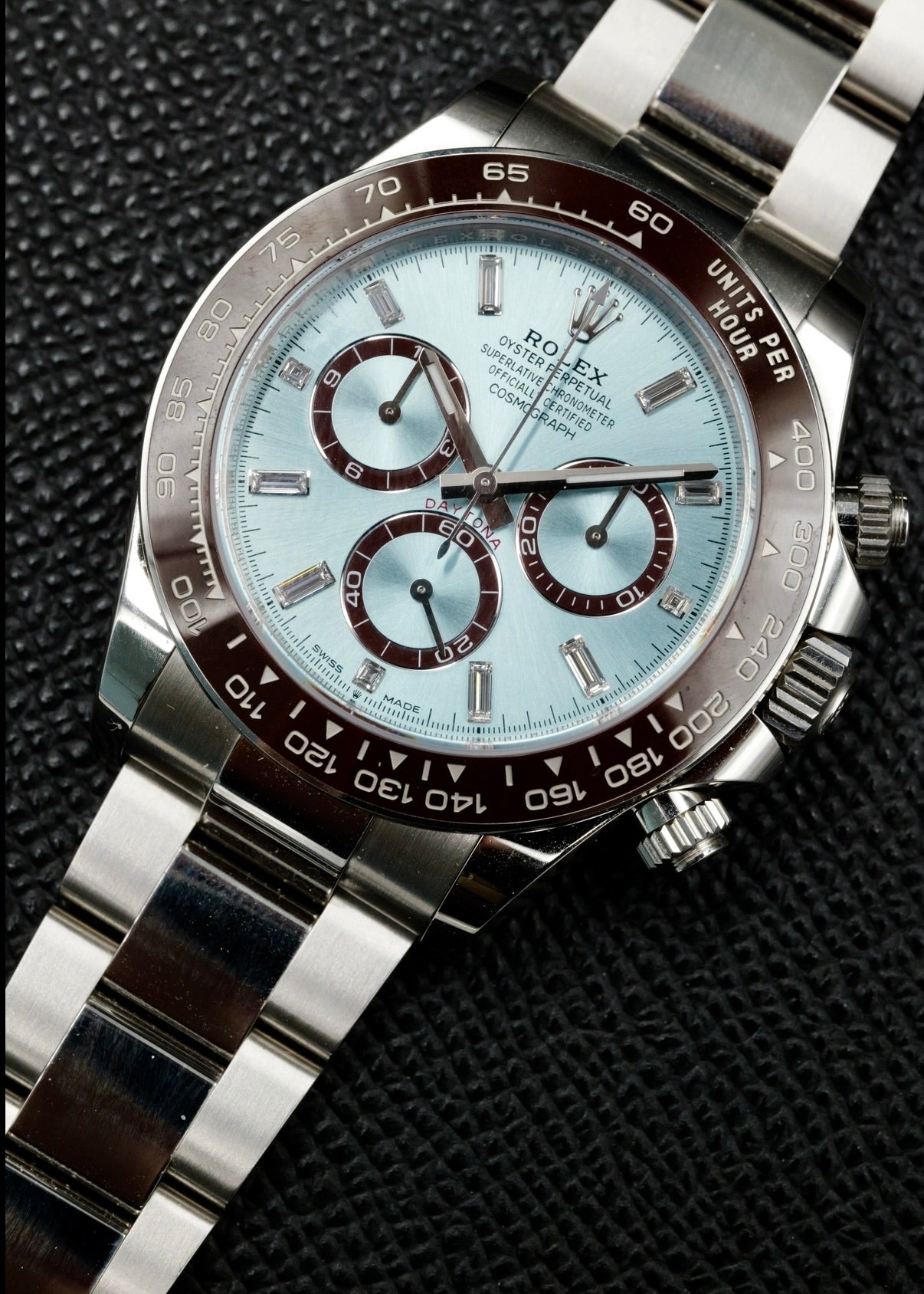 Rolex Daytona 126506 Ice Blue Dial with Baguette Diamond Markers