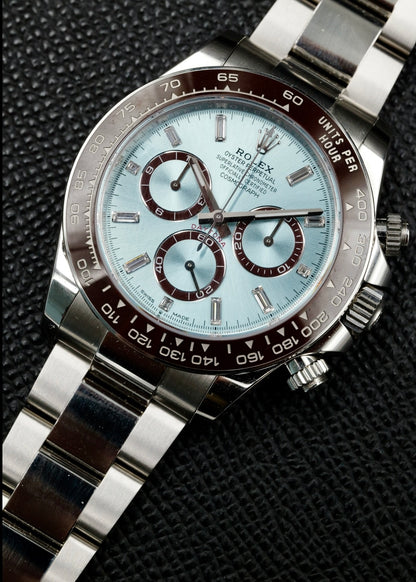 Rolex Daytona 126506 Ice Blue Dial with Baguette Diamond Markers