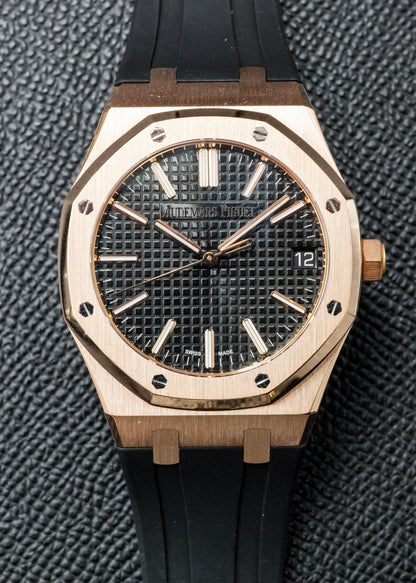 AP Royal Oak 15510OR Black Dial Rose Gold