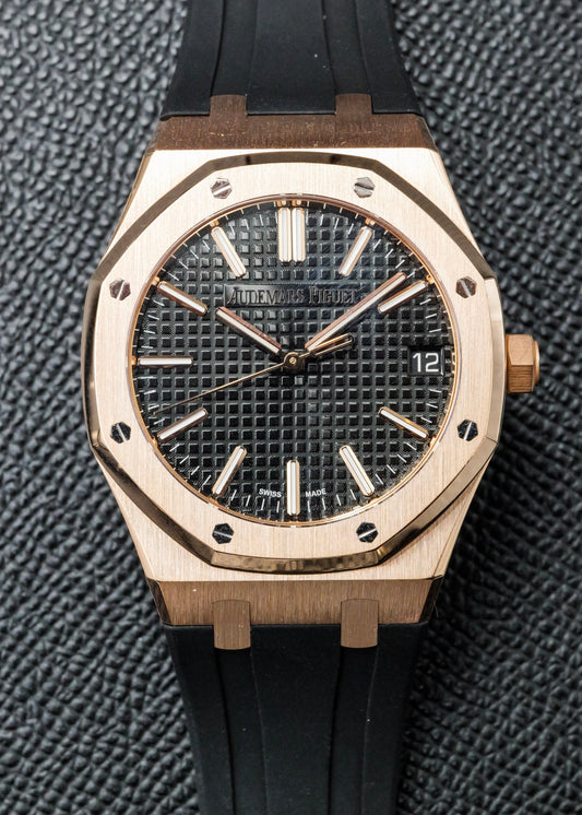 AP Royal Oak 15510OR Black Dial Rose Gold