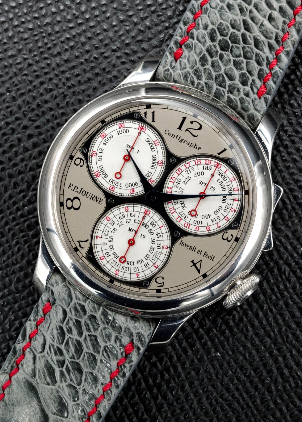F.P. Journe Centigraphe Souverain 1/100th Second Chronograph Platinum Grey Dial