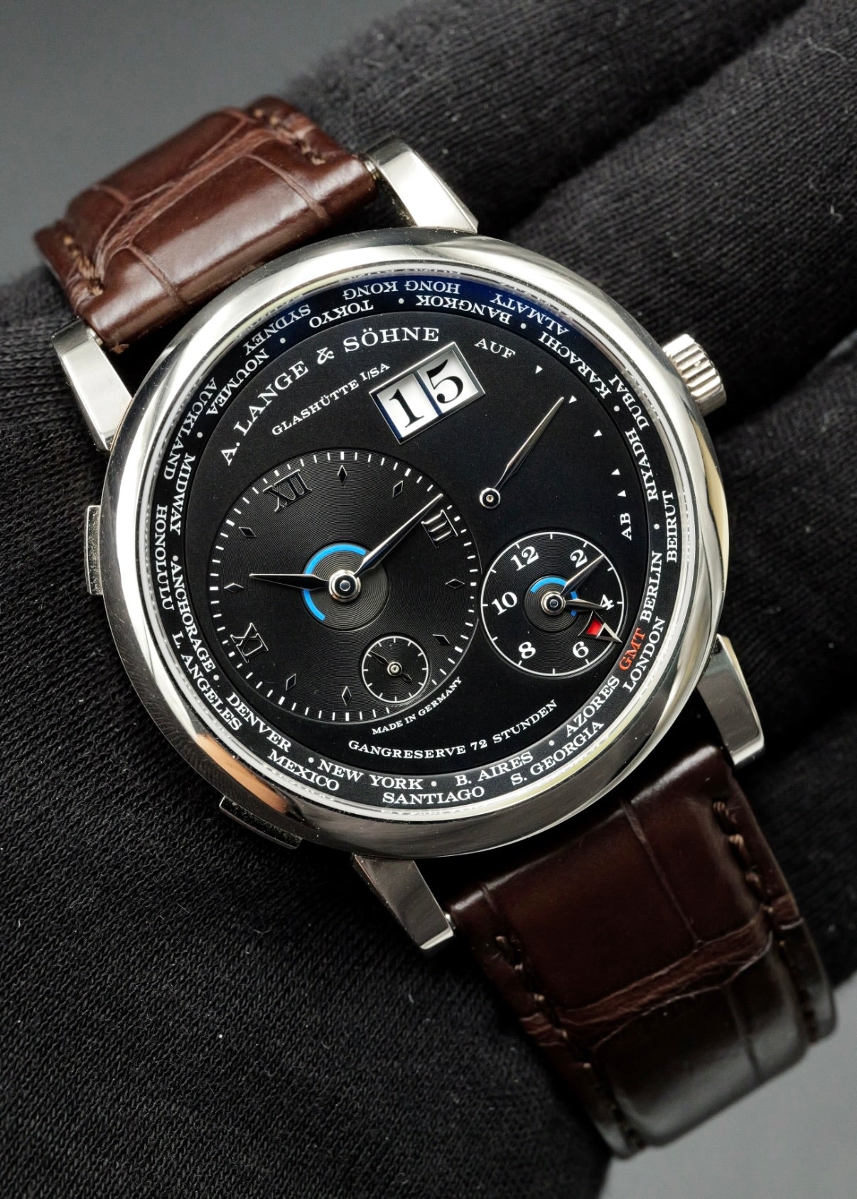 A. Lange & Sohne Lange 1 Time Zone White Gold 136.029